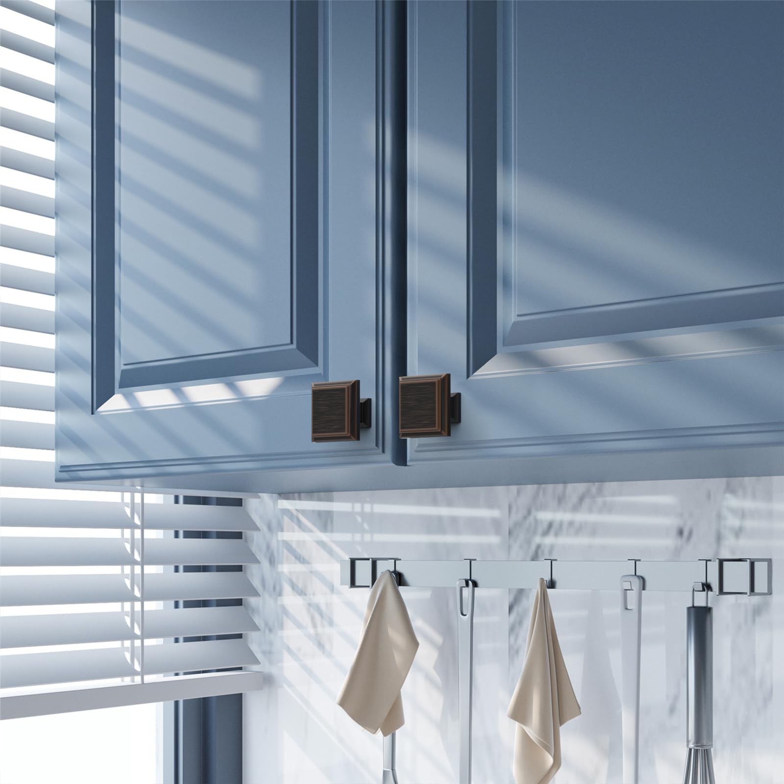 9BUILD EU0037 Pack of 10 Furniture Knobs, Oil Rubbed Bronze Cabinet Knobs, Door Knob, Drawer Knobs, Zinc Alloy