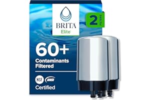 Brita Faucet Water Filter for Sink Water Filtration System, BPA-Free, Reduces 99% of Lead, Replaces 750 Plastic Water Bottles, Lasts Four Months or 100 Gallons, Includes 2 Filters, Chrome