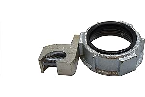 COREX 1 1/2" Insulated Grounding Bushing with Adjustable Lay-in Lug - Rigid/IMC Conduit Fitting - Zinc Plated Malleable Iron - Threaded - Ground/Bond Bushing -1-Pack