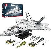 Reobrix F-22 Fighter Jet Building Set Military Raptor Fighter Display Model | Technical Military Plane Collectible Set, Toys Gifts for Aviation Fans Boys Girls 14+ 33020 (1729 PCS)