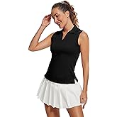 MathCat Women's Sleeveless Golf Shirts UPF 50+ Quickly Dry Tennis Polo Lightweight Sports Athletic Tank Tops