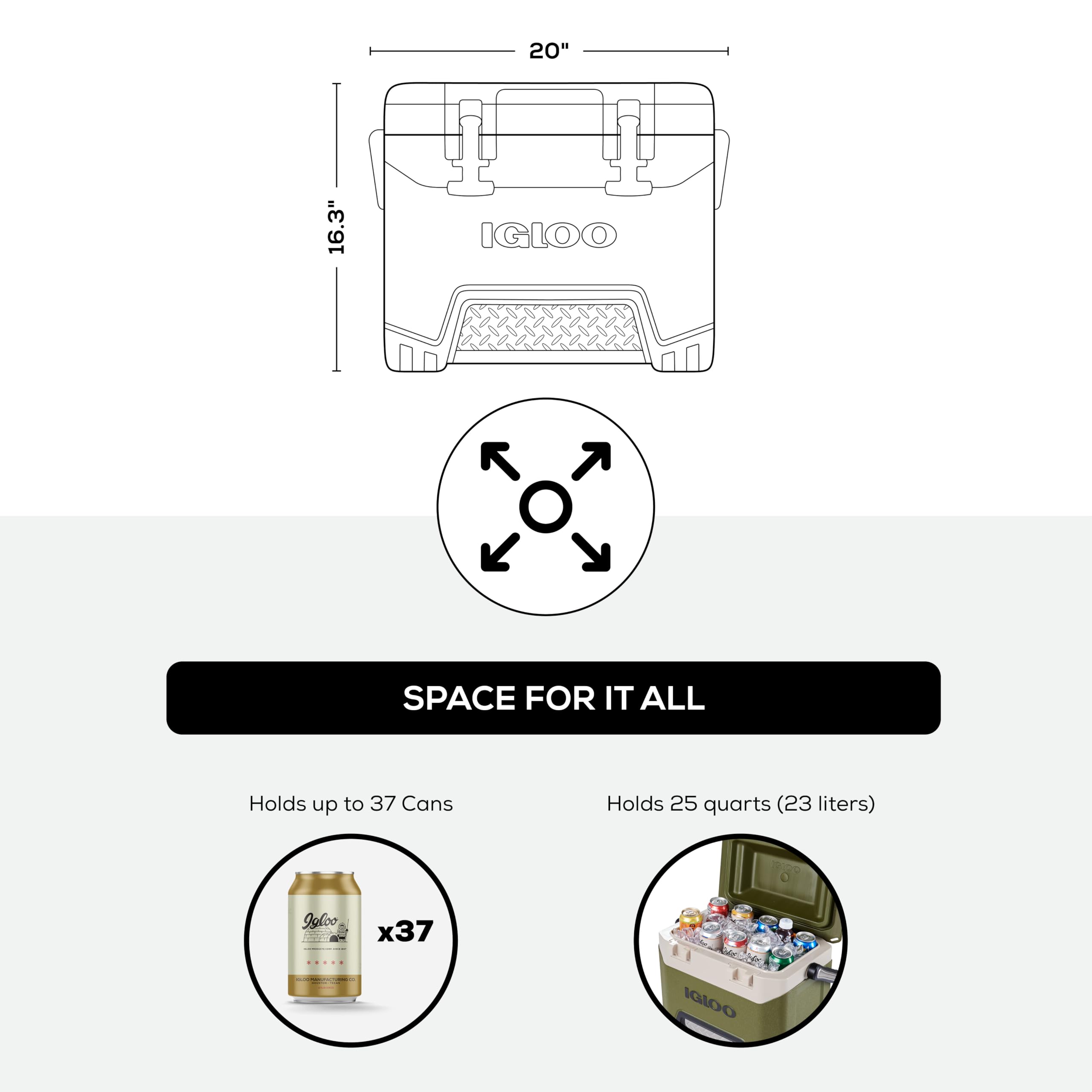 Igloo Heavy Duty 25 Qt Igloo BMX Hard Cooler (25-72QT) Keeps