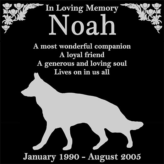 german shepherd memorial stone