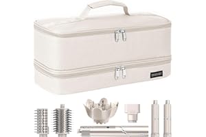 ZRRAJOY Double Layer Storage Case For Shark Flexstyle, Travel Carrying Case For Shark 430/440 Flexstyle, Organizer Bag For Shark Flexstyle/Dyson Airwrap Styler Attachments