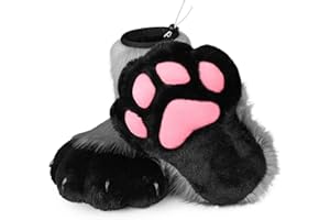 ZFKJERS Cosplay Animal Cat Plastic Claws for Fursuit Feet Paw Shoes Furry Paw Slippers Adults Costume Accessories Set