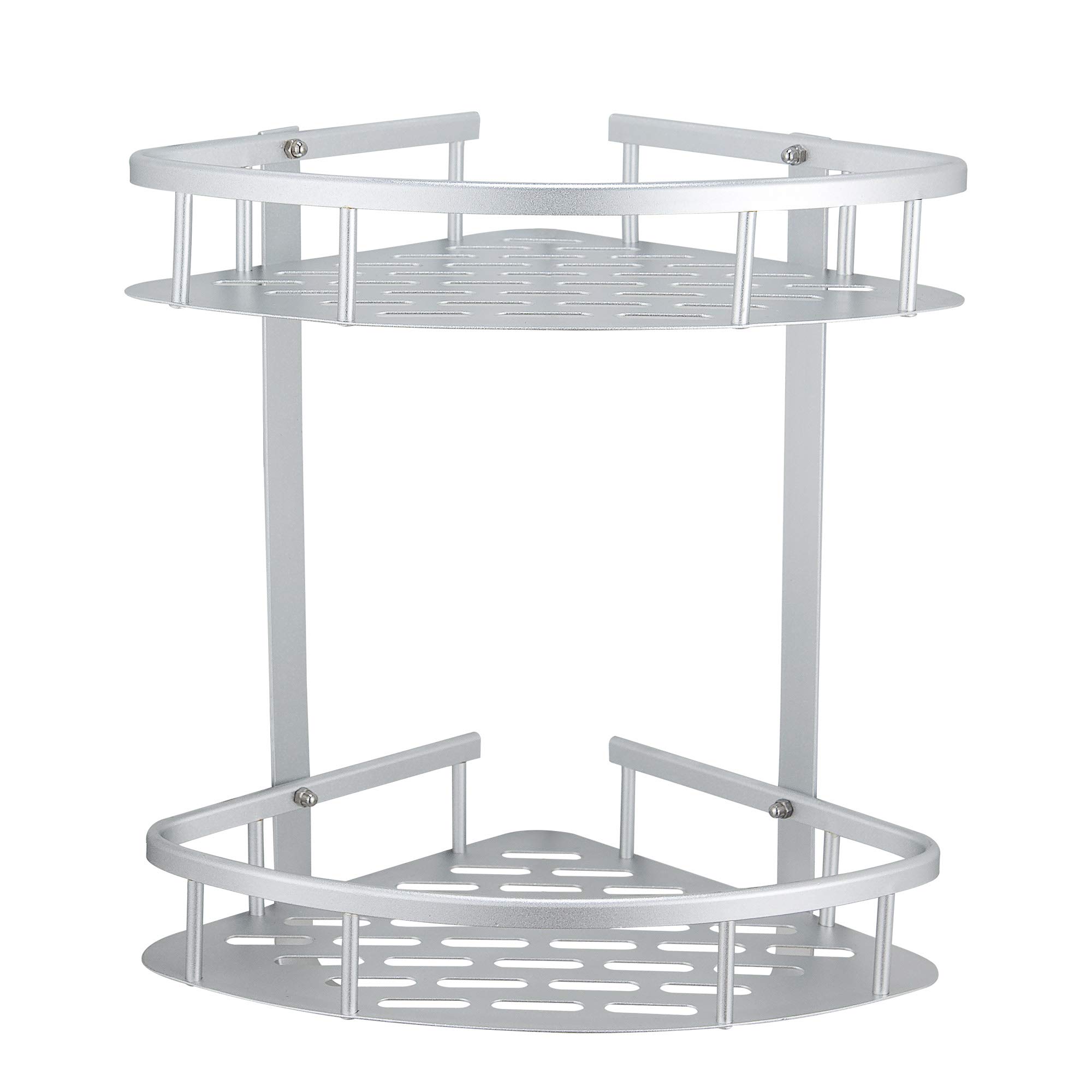 Hoomtaook-Rinconera-Ducha-Bandeja-de-bano-triangular-plateada-Cesta-de-ducha-Rinconera-Aluminio-aeroespacial