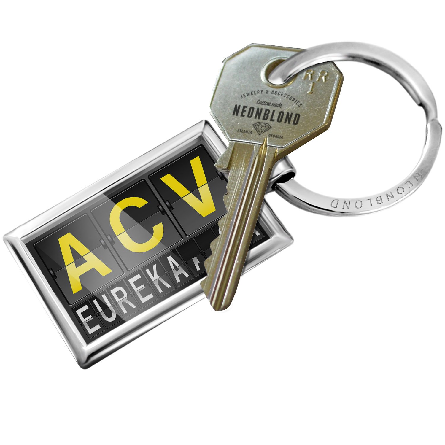 NEONBLOND Keychain ACV Airport Code for Eureka, CA