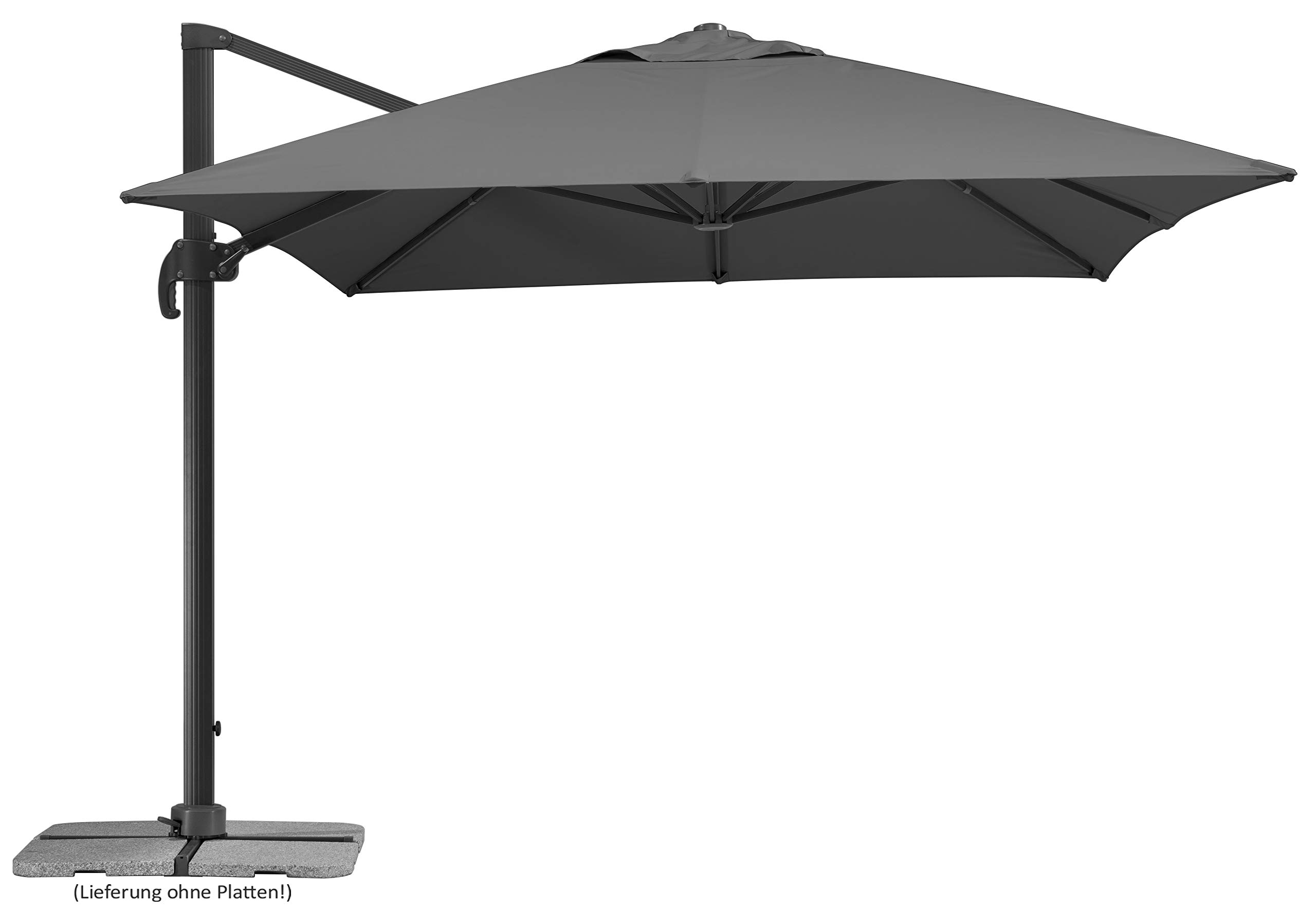 Schneider Sonnenschirm RHODOS GRANDE ca. 400 x 300 cm anthrazit, Anthracite