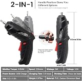 MQFORU 3.6V Cordless Screwdriver 48 in 1 Kit with LED USB Charge Dual Handle view 4