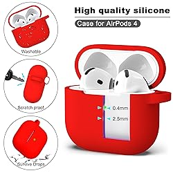 R-fun for Airpods 4th Case Cover with Cleaner