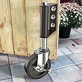 HOLKIE Heavy Duty Gate Caster, Spring Loaded Gate
