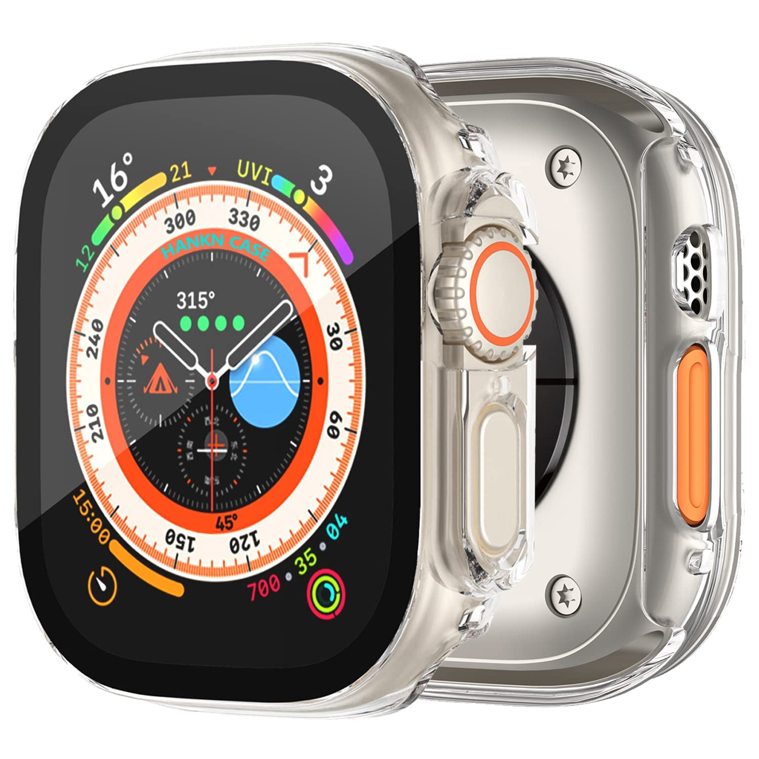 HANKN 2 Pack Hard Case 49mm for Apple Watch Ultra 2