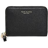 Tory Burch Women's Romy Medium Zip Around Wallet, Black, One Size