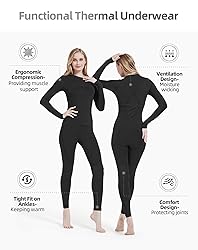 NOOYME Thermal Underwear for Women Base Layer Women