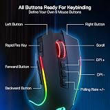 Redragon M612 PRO RGB Gaming Mouse 8000 DPI 9 Programmable Buttons BT/2.4G view 4