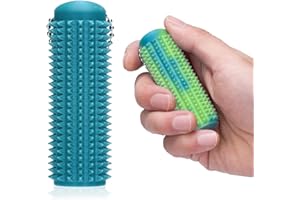 EXQDYNM 1PC Little Ouchies Fidget Keychain for Adults,Spiky Grippie Stim Sensory Toy | Pain Relief & Anxiety Stress Relief |Tactile Fidget for ADHD,Focus & Venting | Color-Changing (30°C) & Glow in Dark