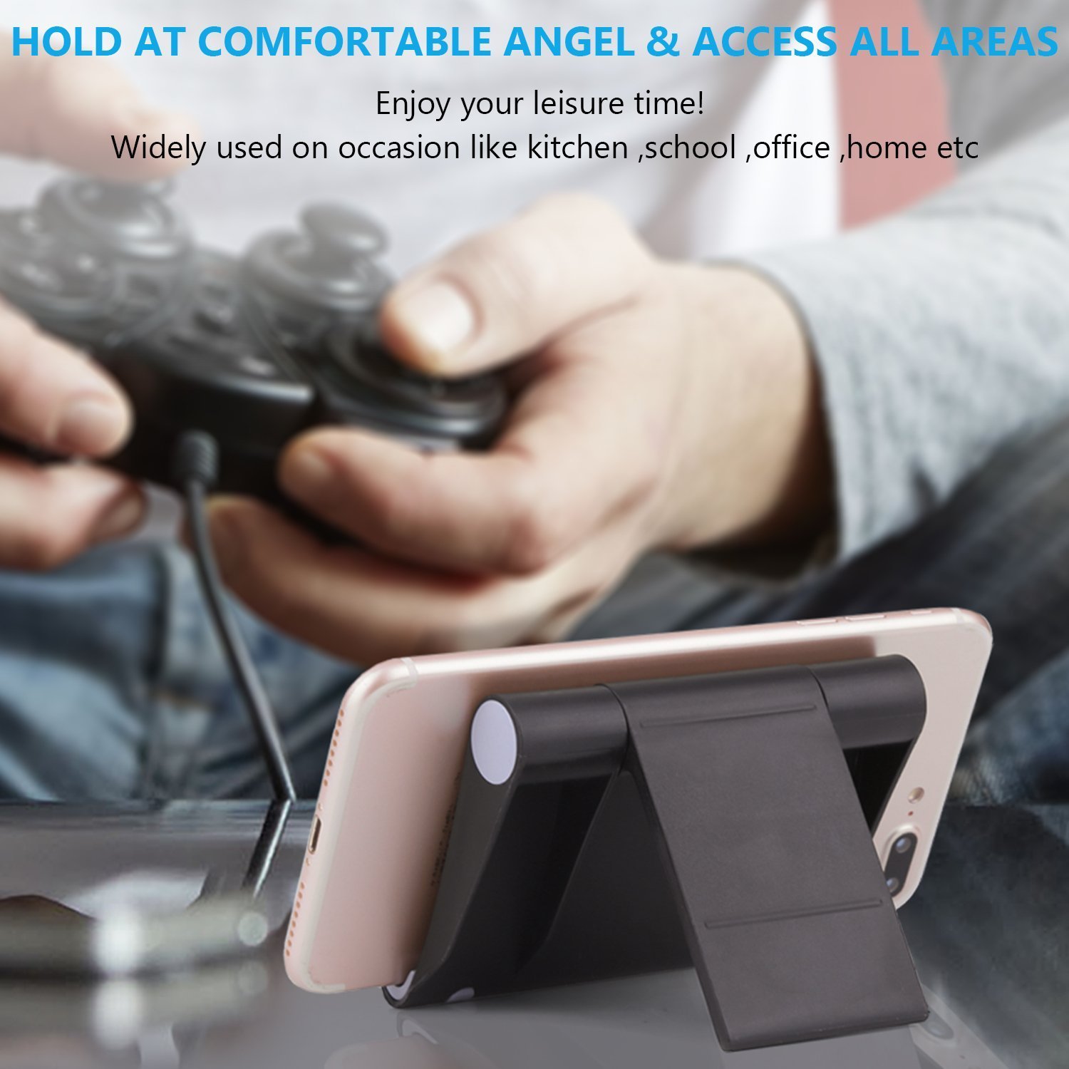 Universal Foldable Cell Phone Desk Stand Holder Mount Cradle For Phone