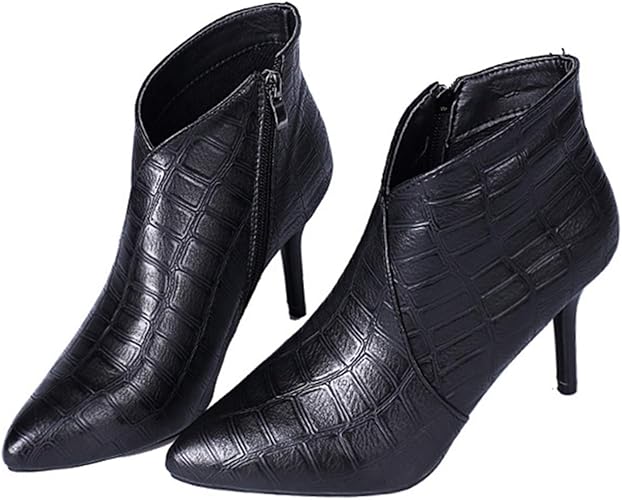 Amazon Aproom ショートブーツ ピンヒール ブーツ 秋冬 レディース Vカット 美脚 ハイヒール ポインテッドトゥ 痛くない ブーティ 歩きやすい Ol風 靴 おしゃれ 通勤 カジュアルシューズ ブーティー パーティー 結婚式 キャバクラ Aproom ブーツ ブーティ