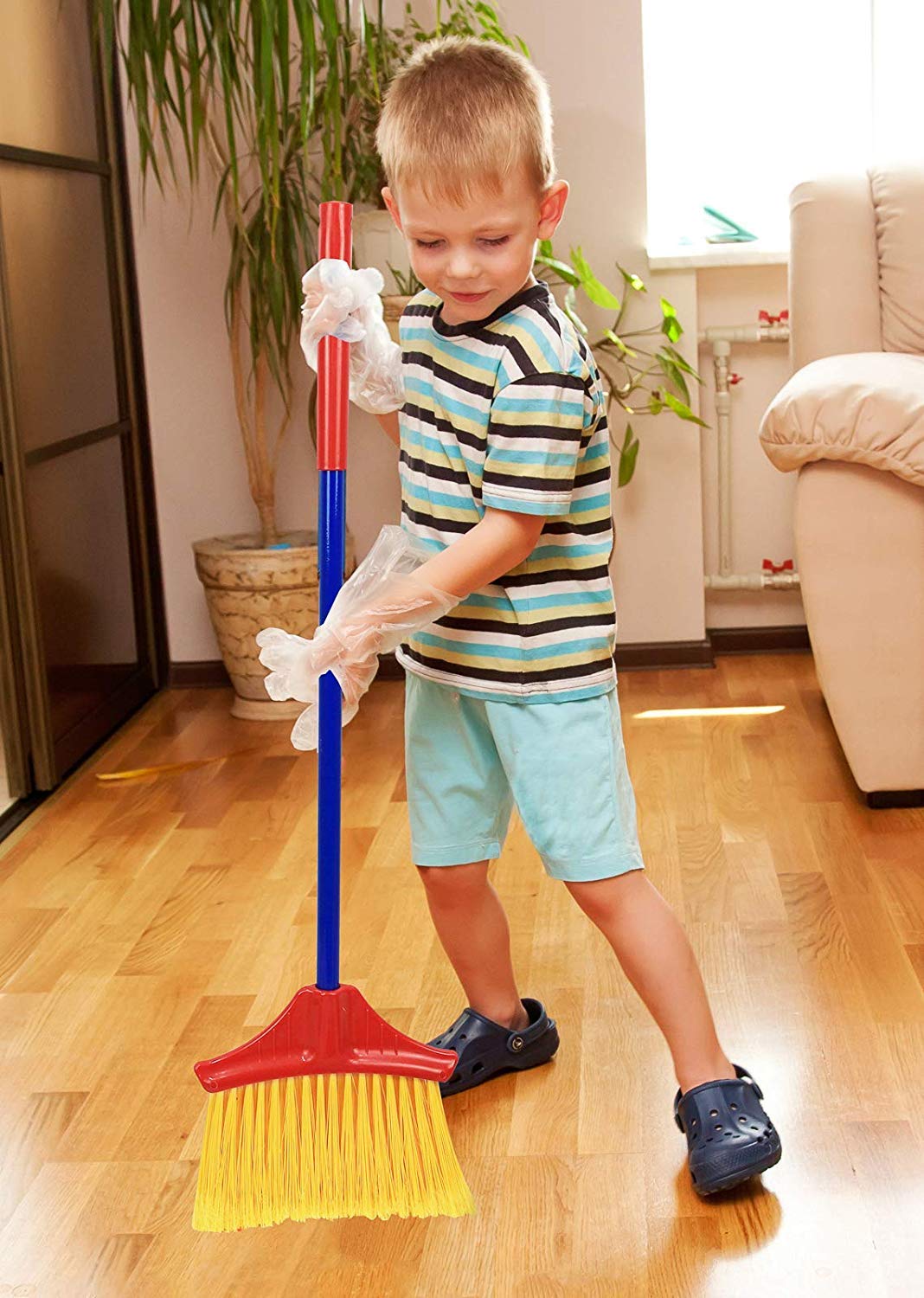 kid sized broom and mop
