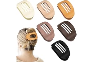 4" Large Round Flat Hair Clips for Women - Strong Hold Lay Down Claw Clamps Hair Barrettes Alligator Clip for Thick Thin Hair