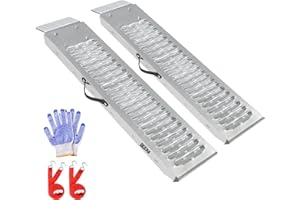 BEJONI 40" Steel Shed Ramps, 2PCS Total 960 lbs Capacity Shed Ramp for Riding Mower, Heavy Duty Trailer Ramps for ATVs, Bicycles, Motorcycles, Snow Blowers, Dirt Bikes, E-Bikes