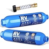 SheeChung RV Water Filter 2Pack with Flexible Hose Protector, NSF Certified, Inline Hose Water Filter for RV, Boat, Campsite – Reduces Odors, Bad Taste, Chlorine, Rust