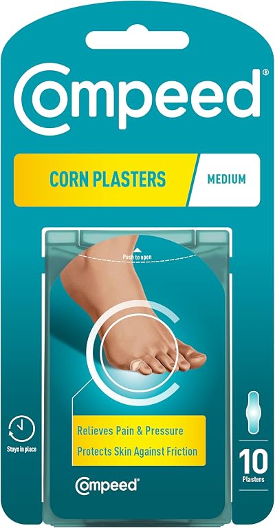 Compeed Corn Plasters Medium 10 Hydrocolloid Cushioned Relief Foot Care