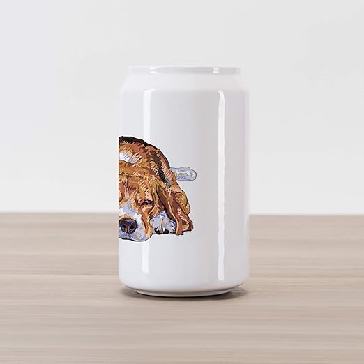 Amazon Com Ambesonne Beagle Cola Can Shape Piggy Bank Old Dog