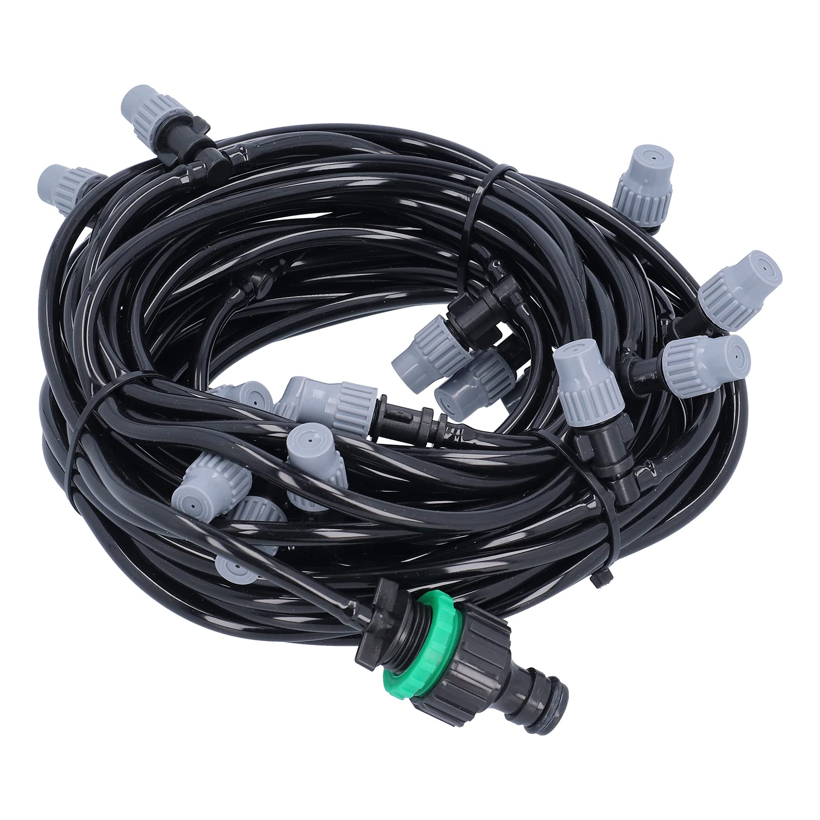 Nozzles Irrigation System, 15m / 49.2ft PVC+ABS Irrigation Hose Water Saving for Agriculture for Greenhouses for Gardens for Lawns