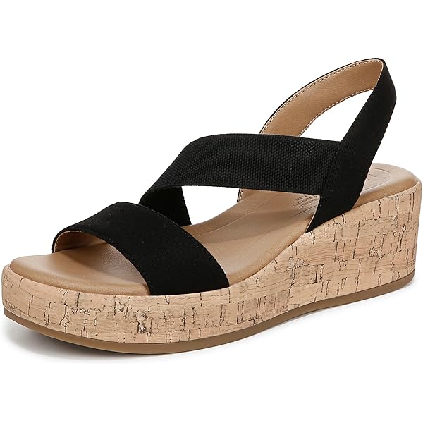 Amazon.com | LifeStride Womens Danita Strappy Wedge Sandals Black