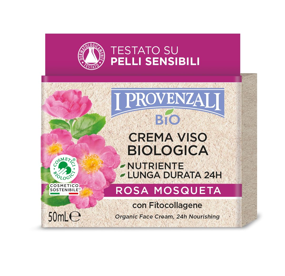 I Provenzali Crema Biologica Nutriente Alla Rosa Mosqueta 50M Con Burro Di Karitè