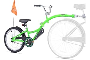 KaZAM Co-Pilot Bike Trailer - 20 Inch Bike Trailer with Adjustable BMX Stem and Handlebar - Lightweight Aluminum Frame and Padded Saddle for Cycling - Perfect for Family Rides