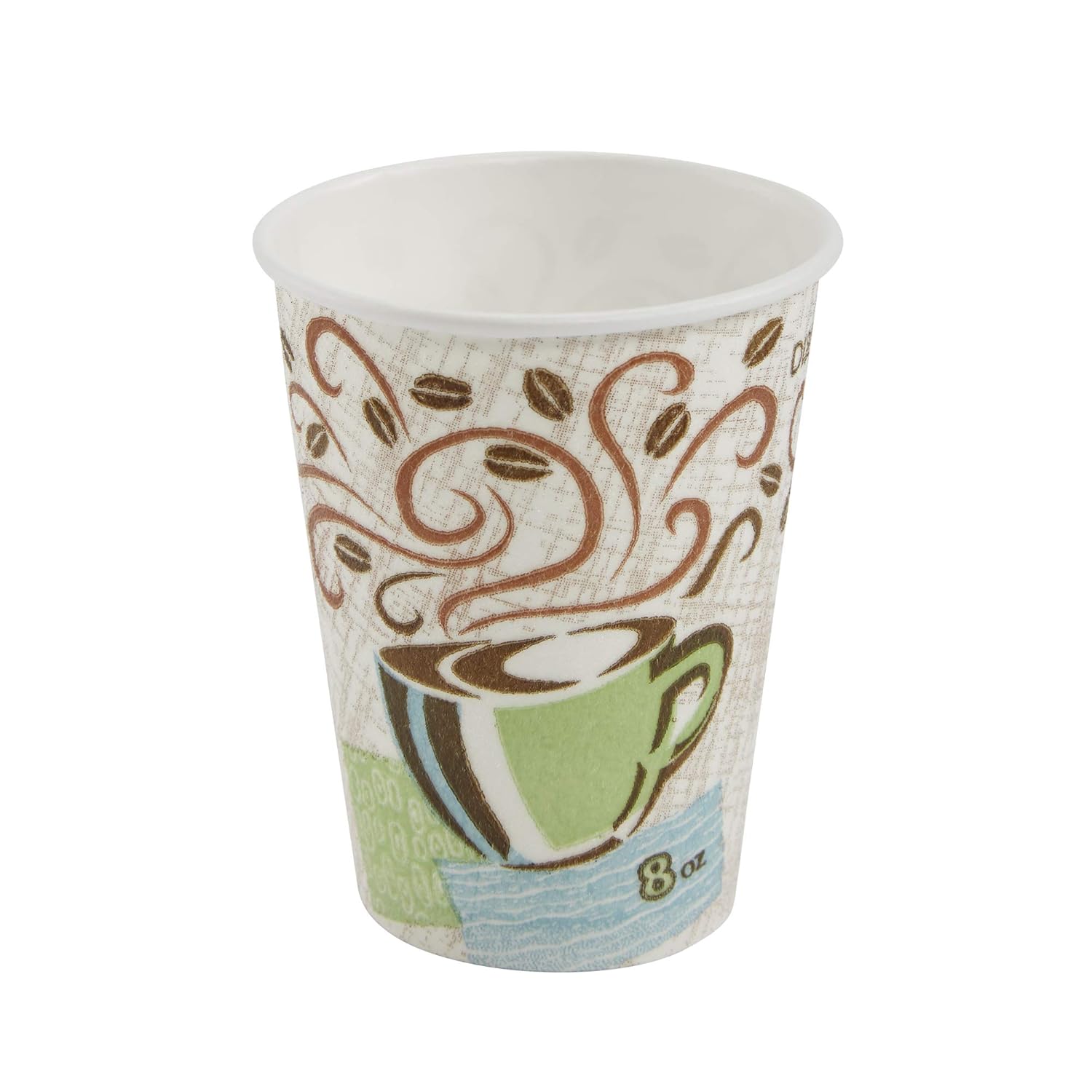 Dixie PerfecTouch 5338DX WiseSize Insulated Cup, New Coffee Design, 8