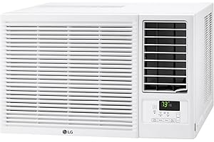 LG 12,200 BTU Window Air Conditioner with Supplemental Heat, 230/208V, Cools 570 Sq.Ft. (19' x 30' Room Size), Electronic Controls with Remote, 2 Cooling, Heating & Fan Speeds, Slide In-Out Chassis