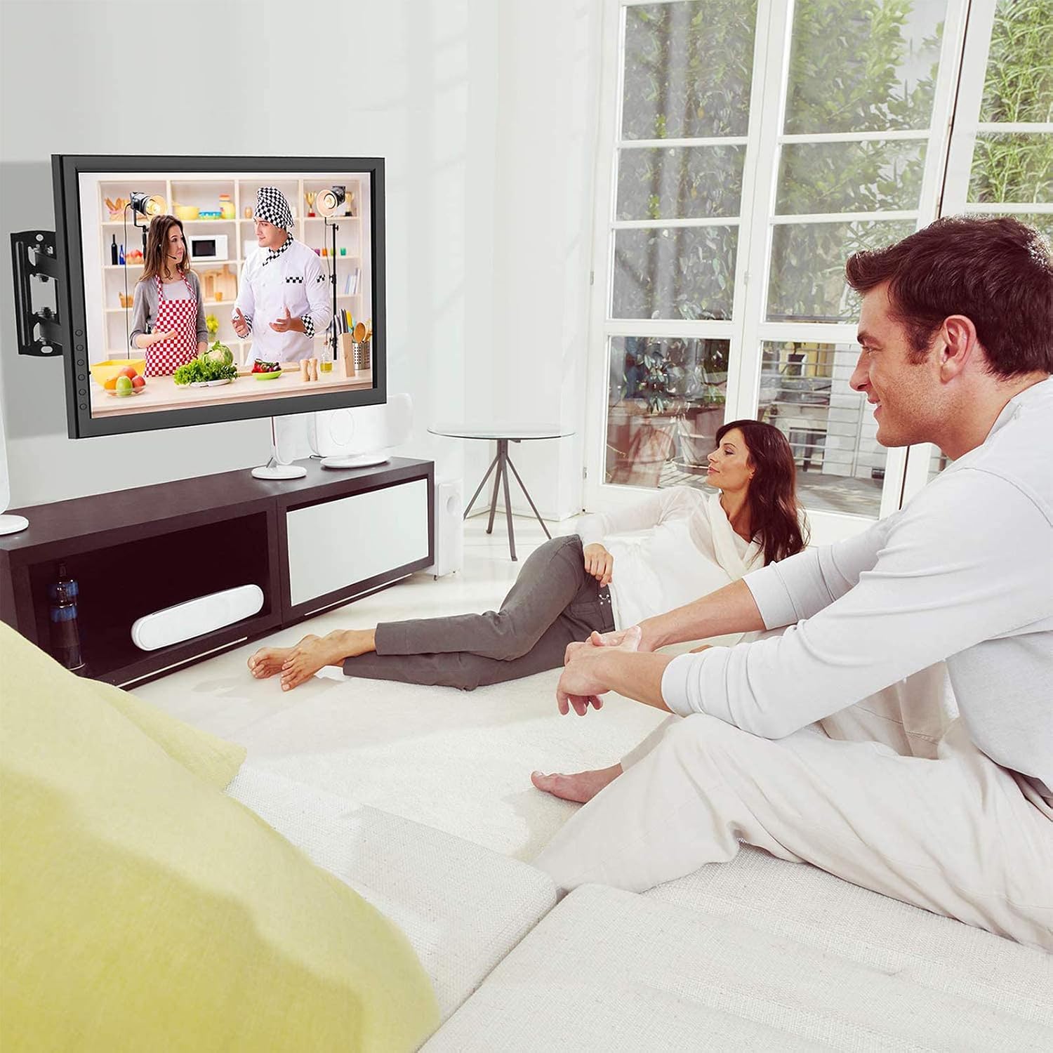 Full Motion TV Monitor Wall Mount Bracket Articulating Arms Swivels Tilts Extension Rotation for Most 13-42 Inch LED LCD Flat Curved Screen TVs & Monitors, Max VESA 200x200mm up to 44lbs by Pipishell: Home Audio & Theater