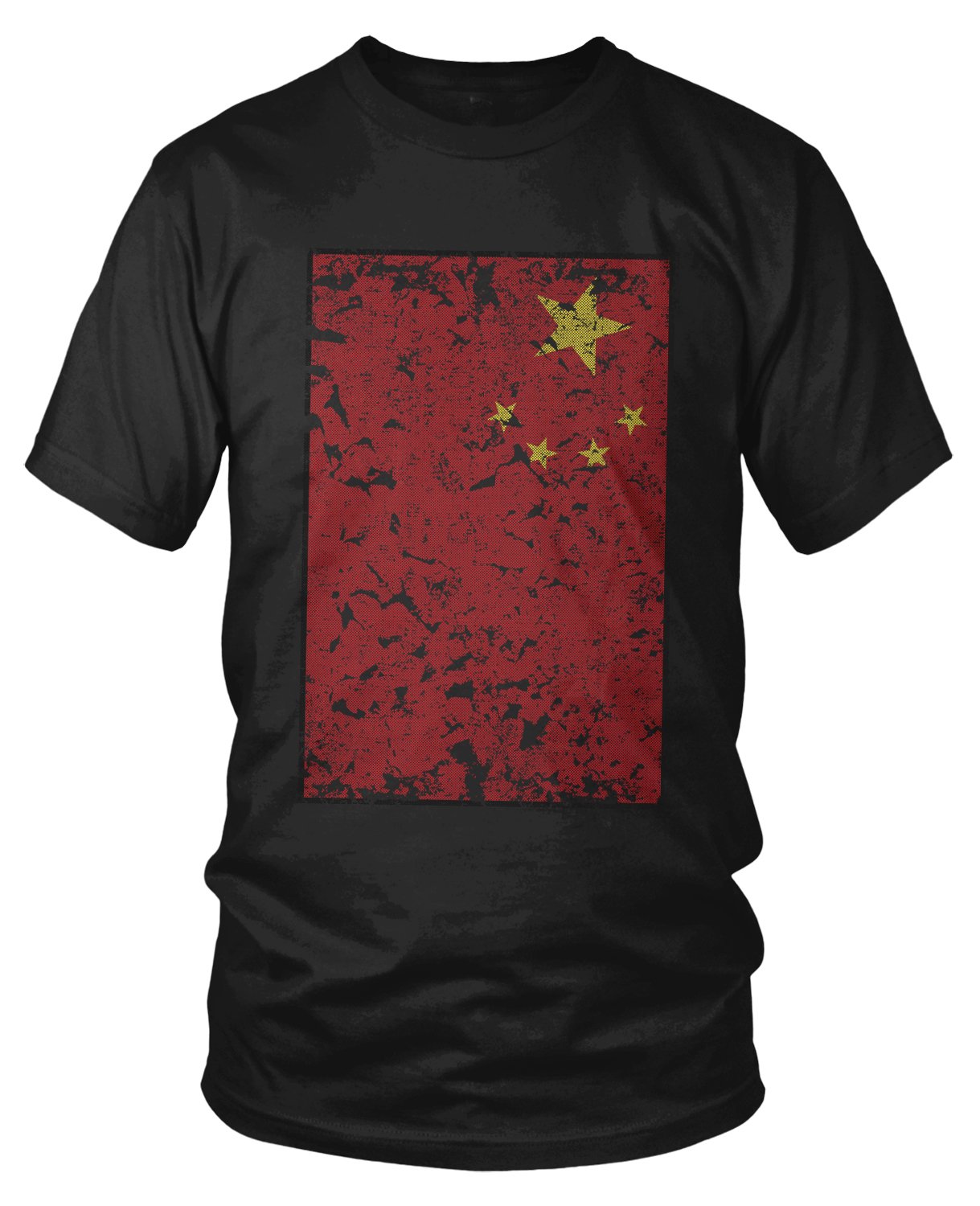 Big China Flag Overd Faded Chinese Flag T Shirt 5006 Jznovelty