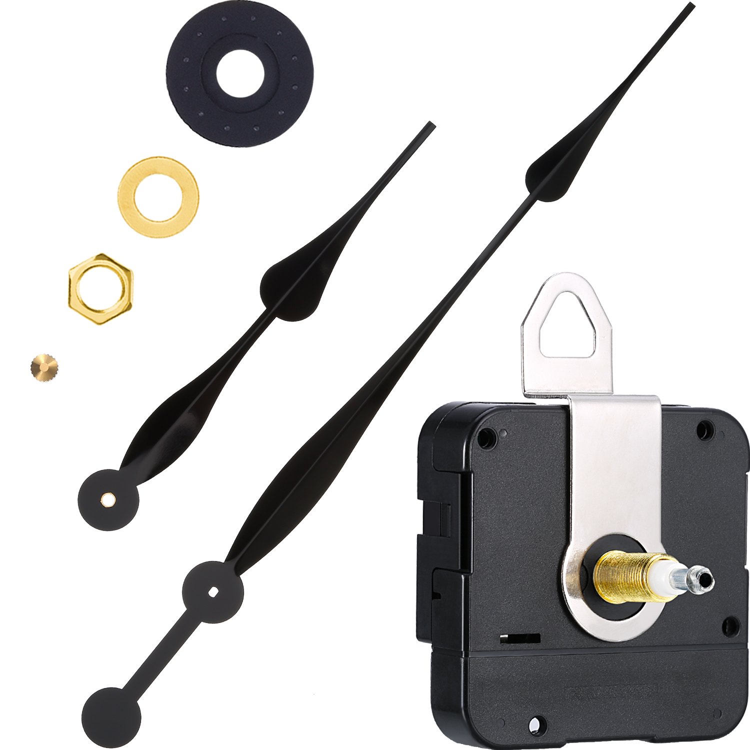 Hicarer High Torque Long Shaft Clock Movement Mechanism with 12 Inch
