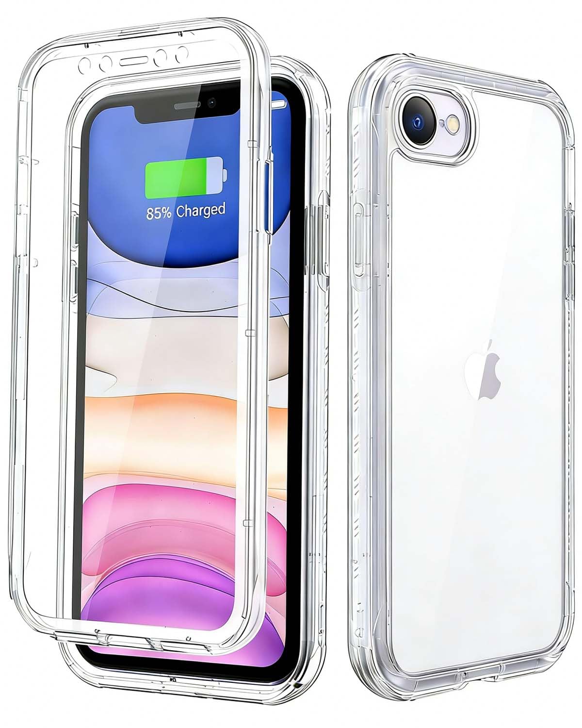 Photo 1 of Lifedance Rugged Full-Body Case for iPhone 17e/16e, Built-in Screen Protector, 10FT Military Drop Tested, Clear Shockproof Phone Case Cover for iPhone 17e & 16e, Clear