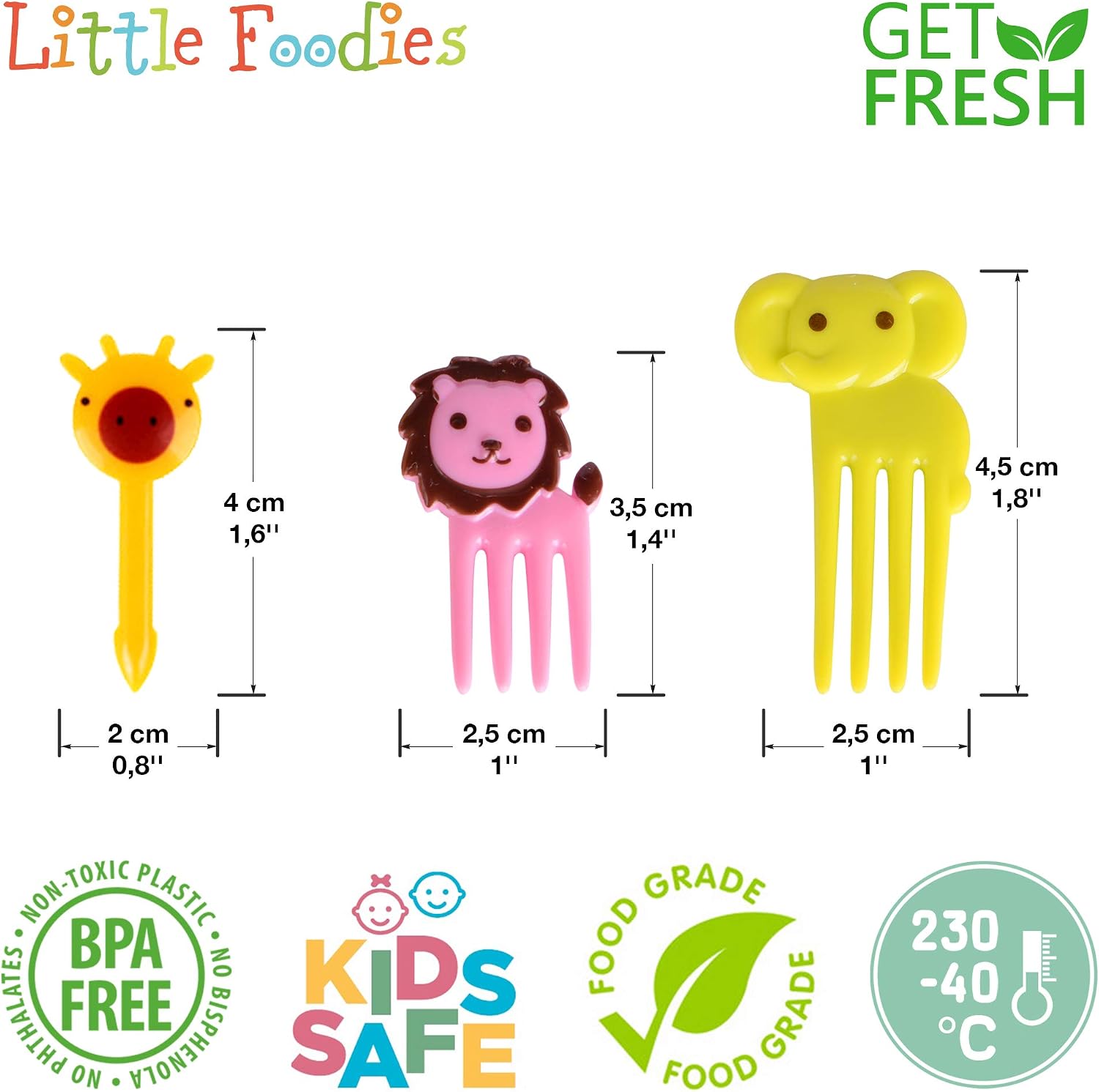 GET FRESH Food Picks for Kids 30 Pieces Animal Bento Deco Set - Image 3