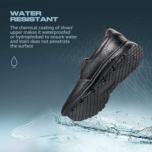 Converse Men Hisea Mens Leather Non Slip Food Service Shoes Water