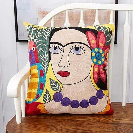 Amazon エキゾチックな刺繍装飾枕カバー絶妙な手作りの綿のクッションカバーレトロな家の装飾枕カバー C 枕カバー ピローケース オンライン通販