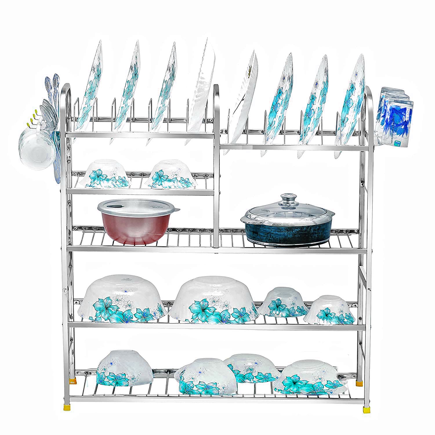 PEACHBERRY Stainless Steel 5 Shelf Wall Mount Kitchen Racks Dish Rack