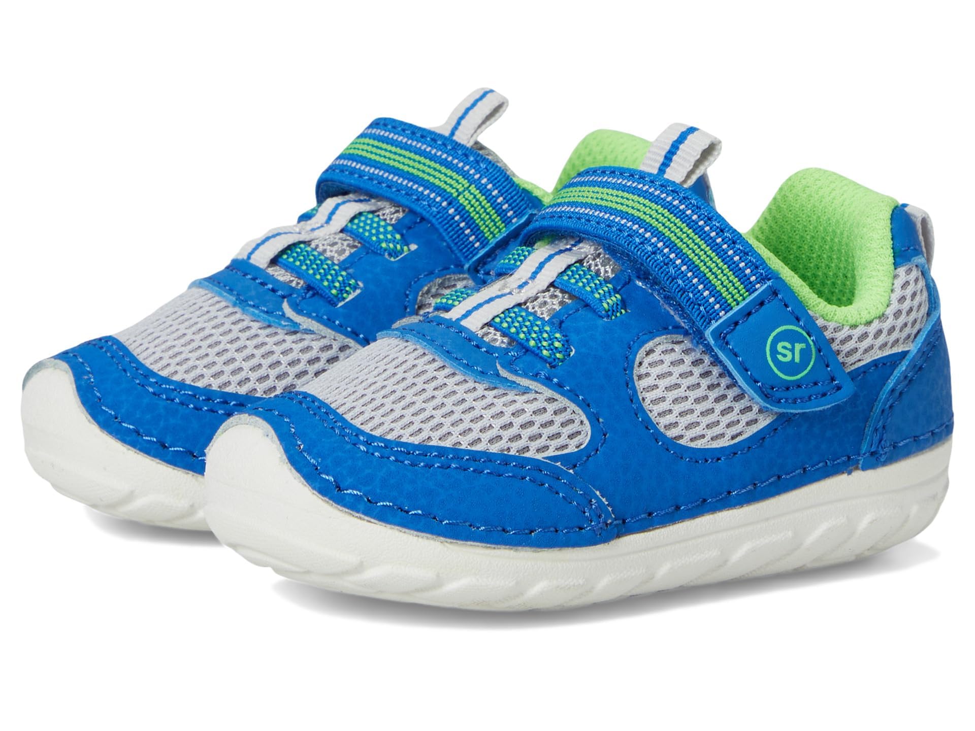 Stride Rite Baby SM Turbo Sneaker, Blue Grey, 4 US Unisex Infant