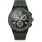 Swatch Unisex Casual Watch Green Polymer Quartz Olive Rush