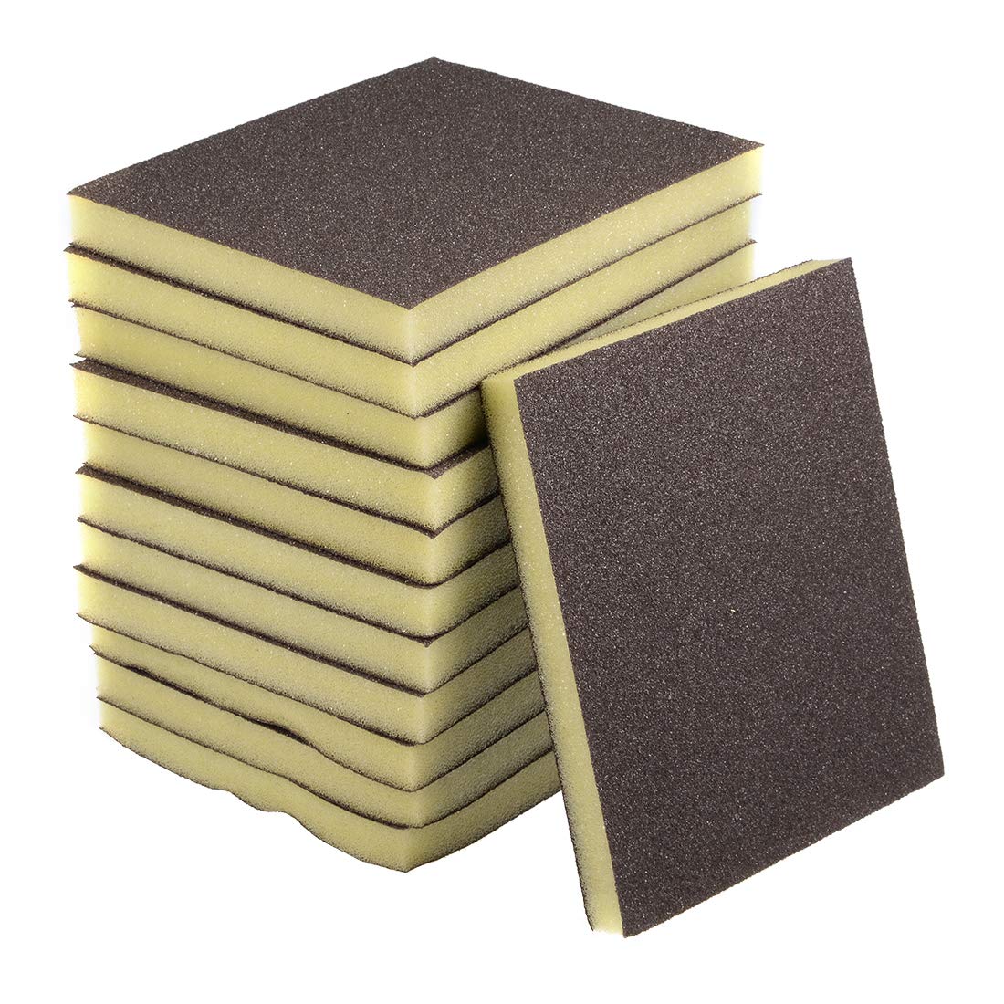 sourcing map Sanding Sponge Sanding Blocks 80-Grits Coarse Grit Sand Block Pad for Kitchen Metal/Drywall/Wood 12pcs