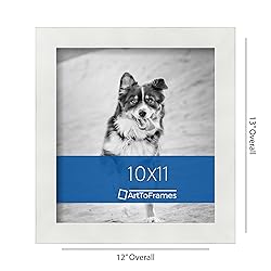ArtToFrames 10x11 Inch White Picture Frame, This