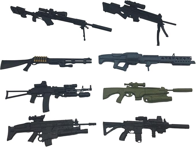 Amazon 1 6スケール 組立式 武器模型 8種類 ライフル マシンガン Bタイプ プラモデル 通販