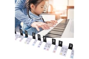 REMAGIC Piano Keyboard Notes Labels for 88 Key, Removable Silicone Piano Keyboard Music Letter Note Labels 88-Key Full Size, Piano Notes Guide for Beginners Learning, Reusable Piano Keyboard Notes Stickers