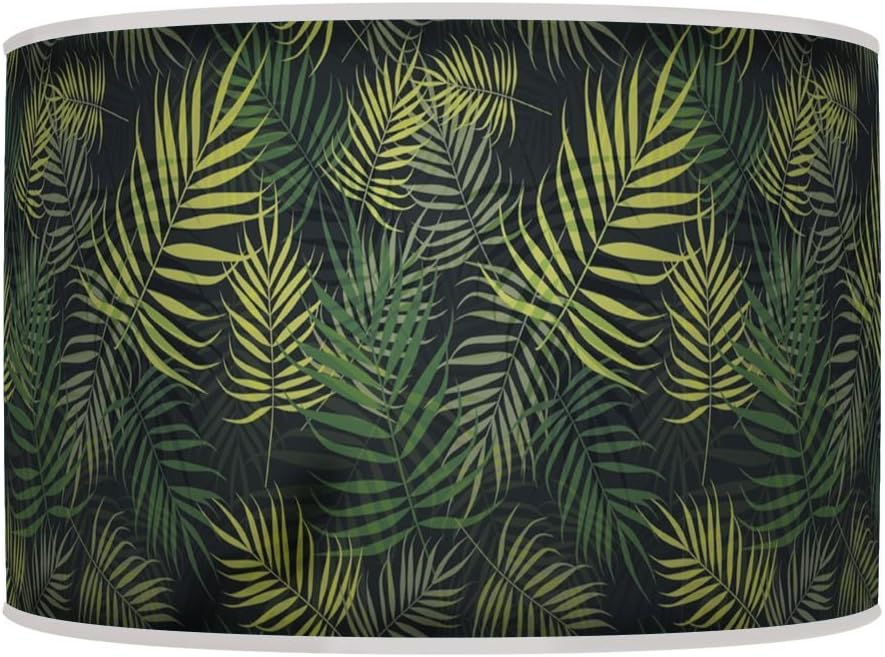 ARK HOUSE 30cm (12") Tropical Palm Leaves Green HANDMADE LAMPSHADE GICLEE PRINTED FABRIC PENDANT CEILING LIGHT SHADE 922 (For Ceiling)