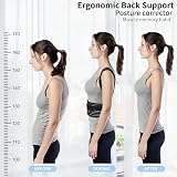 Aollop Posture Corrector for Men and Women Adjustable Back Brace 35-47 in view 3